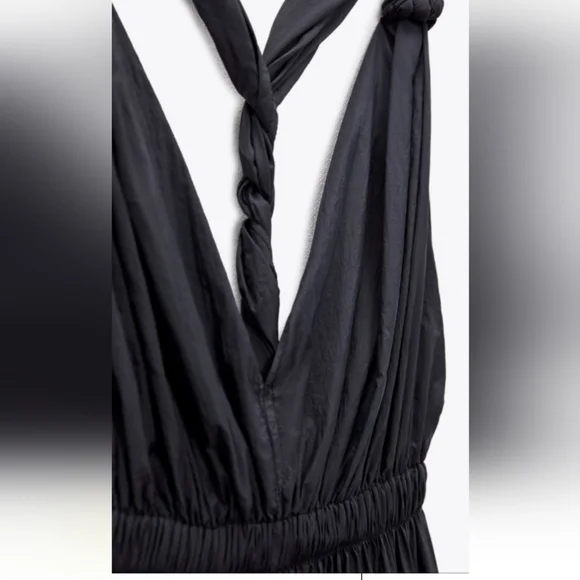 Zara Long Nylon Soft Dress Sz-XL - Picture 4 of 12